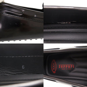 未使用品 トッズ × フェラーリ FERRARI ゴンミーノ Gommino ドライビングシューズ ローファー XRM0GW0Z510G4JB999 サイズ6 (日本サイズ25cm) グロスレザー ブラック 靴 0638【中古】TOD’S メンズ