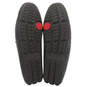 未使用品 トッズ × Ferrari フェラーリ サイズ6 レザー ブラック ドライビングシューズ ローファー シューズ 黒 0652【中古】TOD’S メンズ