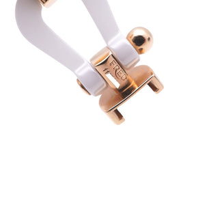 新品同様 フレッド フォース10 ハーフダイヤ K18PG/ホワイトセラミック 2連 ブレスレット ピンクゴールド/ダイヤモンド 2ロウ ジュエリー 0675【中古】FRED