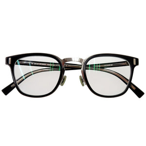 美品 ディオール オム BLACKTIE2.0 807 メガネ セルフレーム フルリム ウェリントン BLACKTIE2.0o プラスチック チタン ブラック 0698【中古】DIOR HOMME