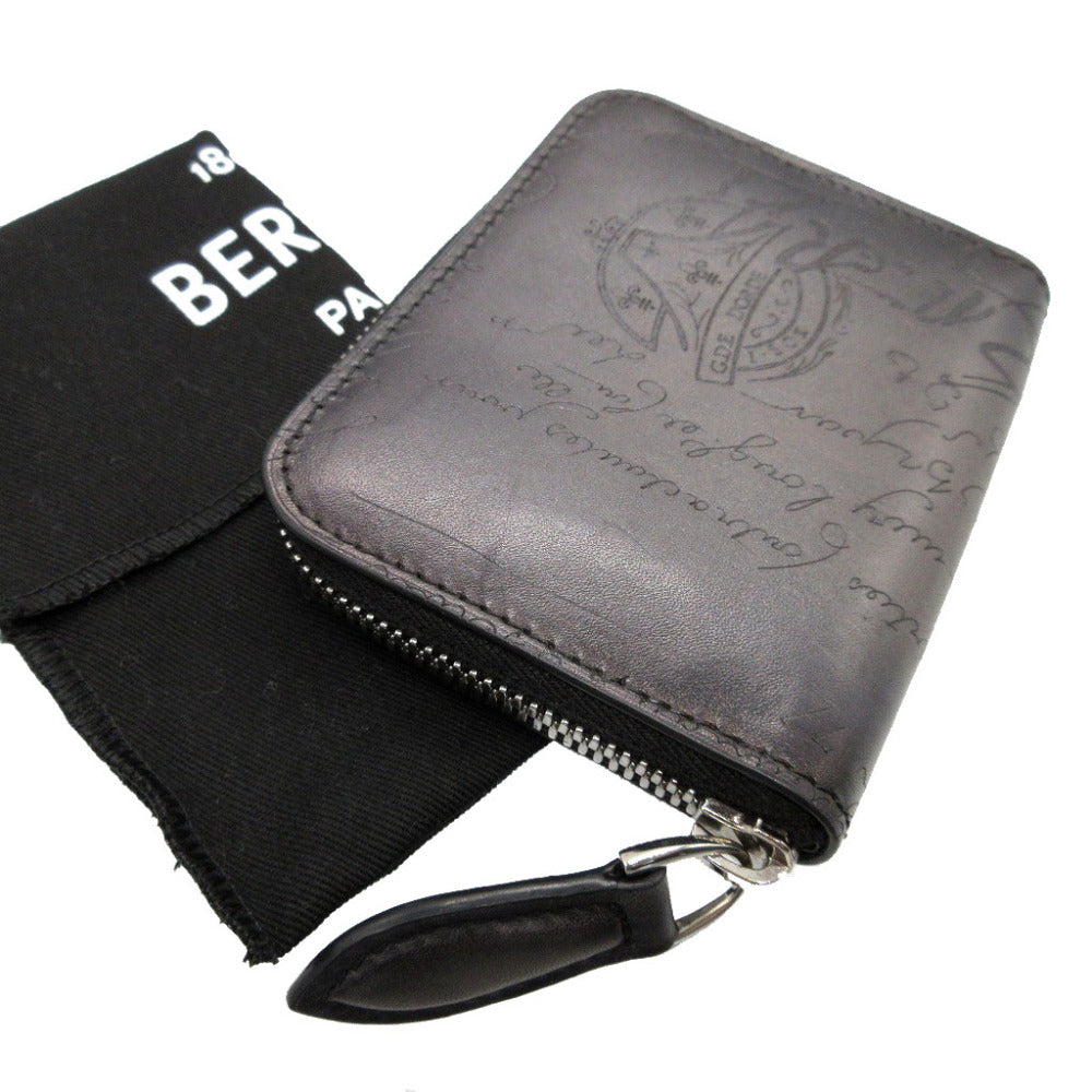 ベルルッティ ワパ カリグラフィー スクリットレザー ブラック 黒 コインケース 財布 0722【中古】BERLUTI