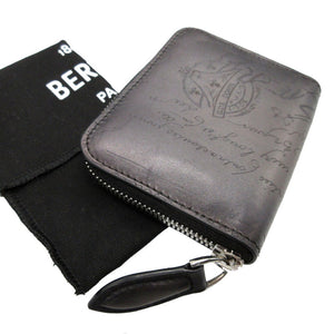 ベルルッティ ワパ カリグラフィー スクリットレザー ブラック 黒 コインケース 財布 0722【中古】BERLUTI