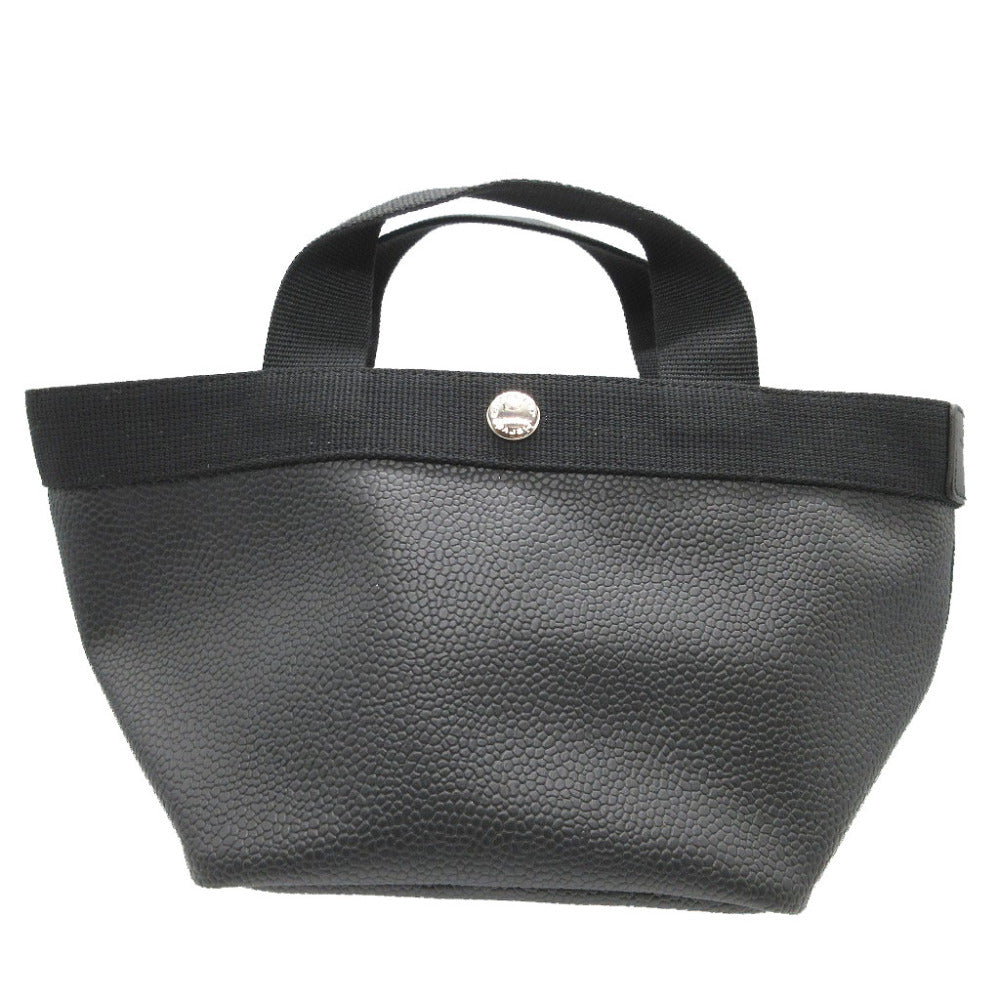 未使用 エルべシャプリエ リュクス 701GP 舟型 コーティングキャンバス ブラック 黒 トートバッグ 0733【中古】Herve Chapelier