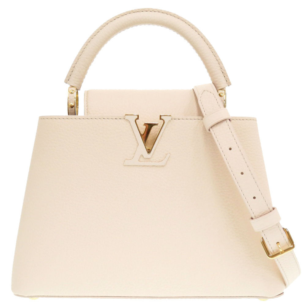 新品同様 ルイ ヴィトン カプシーヌBB スノー トリヨンレザー ゴールド金具 M24545 2WAY ハンドバッグ LV 0751 【中古】 LOUIS VUITTON