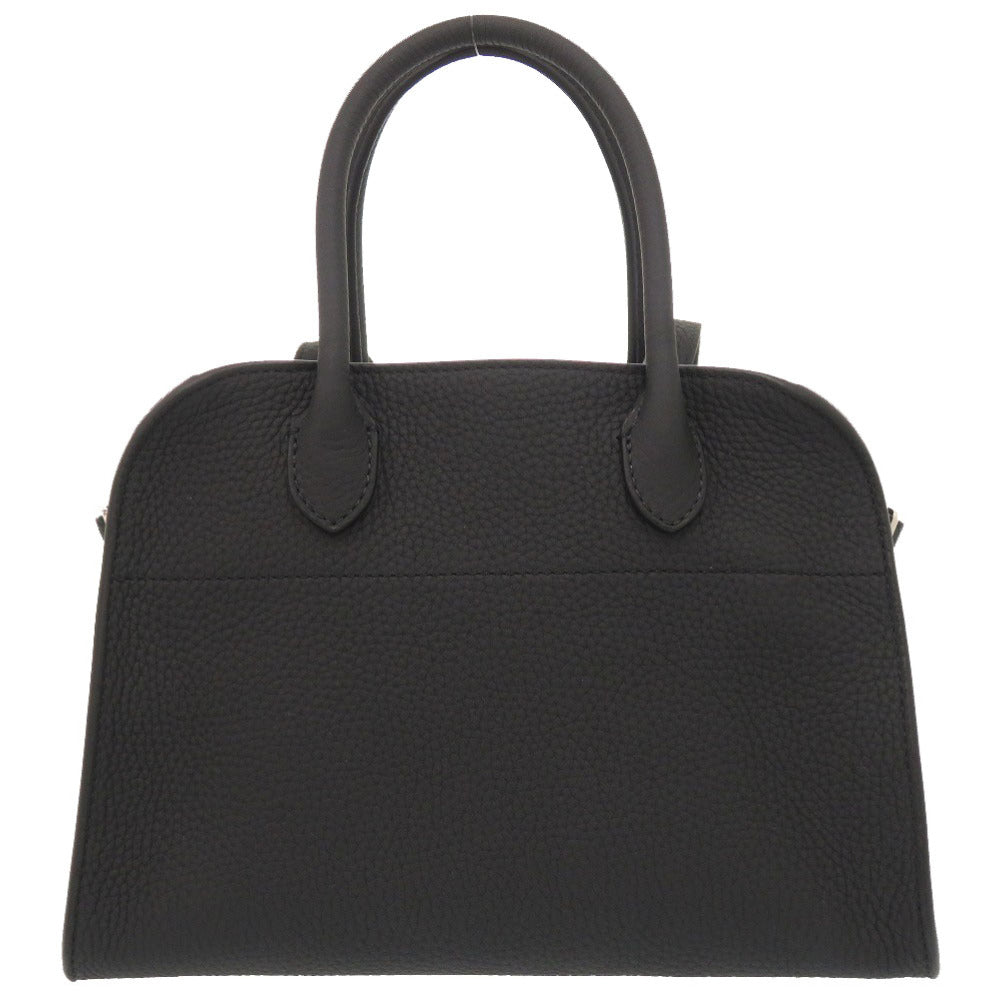 未使用 ザ ロウ マルゴー10 レザー ブラック SOFT MARGAUX 10 2WAYハンドバッグ 黒 0754 【中古】 THE ROW
