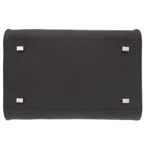 未使用 ザ ロウ マルゴー10 レザー ブラック SOFT MARGAUX 10 2WAYハンドバッグ 黒 0754 【中古】 THE ROW