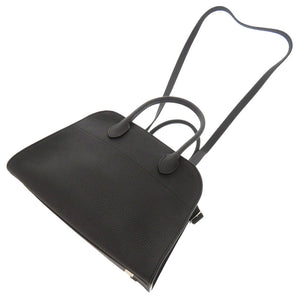 未使用 ザ ロウ マルゴー10 レザー ブラック SOFT MARGAUX 10 2WAYハンドバッグ 黒 0754 【中古】 THE ROW