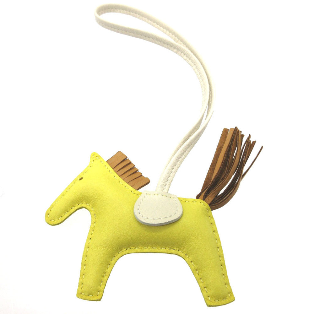 新品同様 エルメス ロデオPM ロデオチャーム Y刻印(2020年製) アニューミロ ライム クレ ゴールド バッグチャーム キーホルダー 0757【中古】HERMES