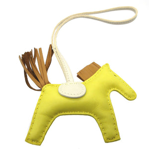 新品同様 エルメス ロデオPM ロデオチャーム Y刻印(2020年製) アニューミロ ライム クレ ゴールド バッグチャーム キーホルダー 0757【中古】HERMES