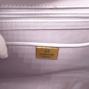 美品 コンテス ホースヘアー パープル 紫 ハンドバッグ 0926【中古】COMTESSE