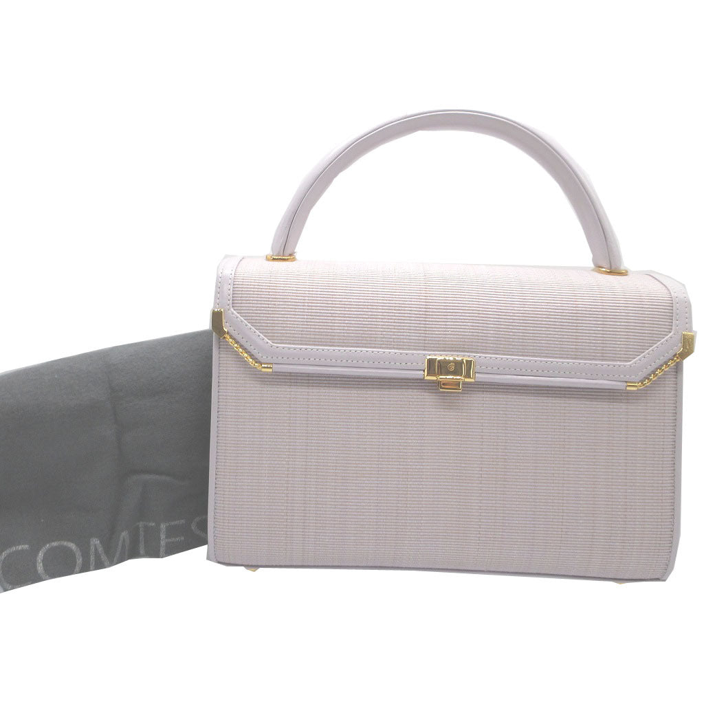 美品 コンテス ホースヘアー パープル 紫 ハンドバッグ 0926【中古】COMTESSE