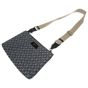 美品 ジミーチュウ キミー JCモノグラム ショルダーバッグ デニム キャンバス ブルー 0953【中古】JIMMY CHOO