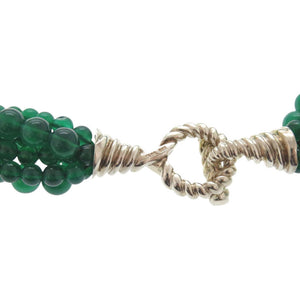 美品 ティファニー ヴィンテージ 7連 チョーカー カラーストーン シルバー925 グリーン ネックレス 緑 0998【中古】TIFFANY&Co.