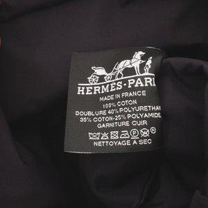 美品 エルメス ジメトゥジャンピング ハイケース 456116 クラッチバッグ キャンバス/コットン ネイビー 紺 1032【中古】HERMES