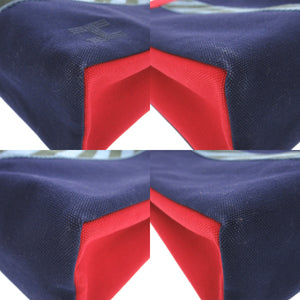 美品 エルメス ジメトゥジャンピング ハイケース 456116 クラッチバッグ キャンバス/コットン ネイビー 紺 1032【中古】HERMES