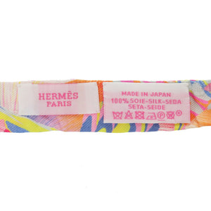 新品同様 エルメス ツイリードール 京都マーブル 限定 シルク ローズ スカーフ 1033 【中古】 HERMES