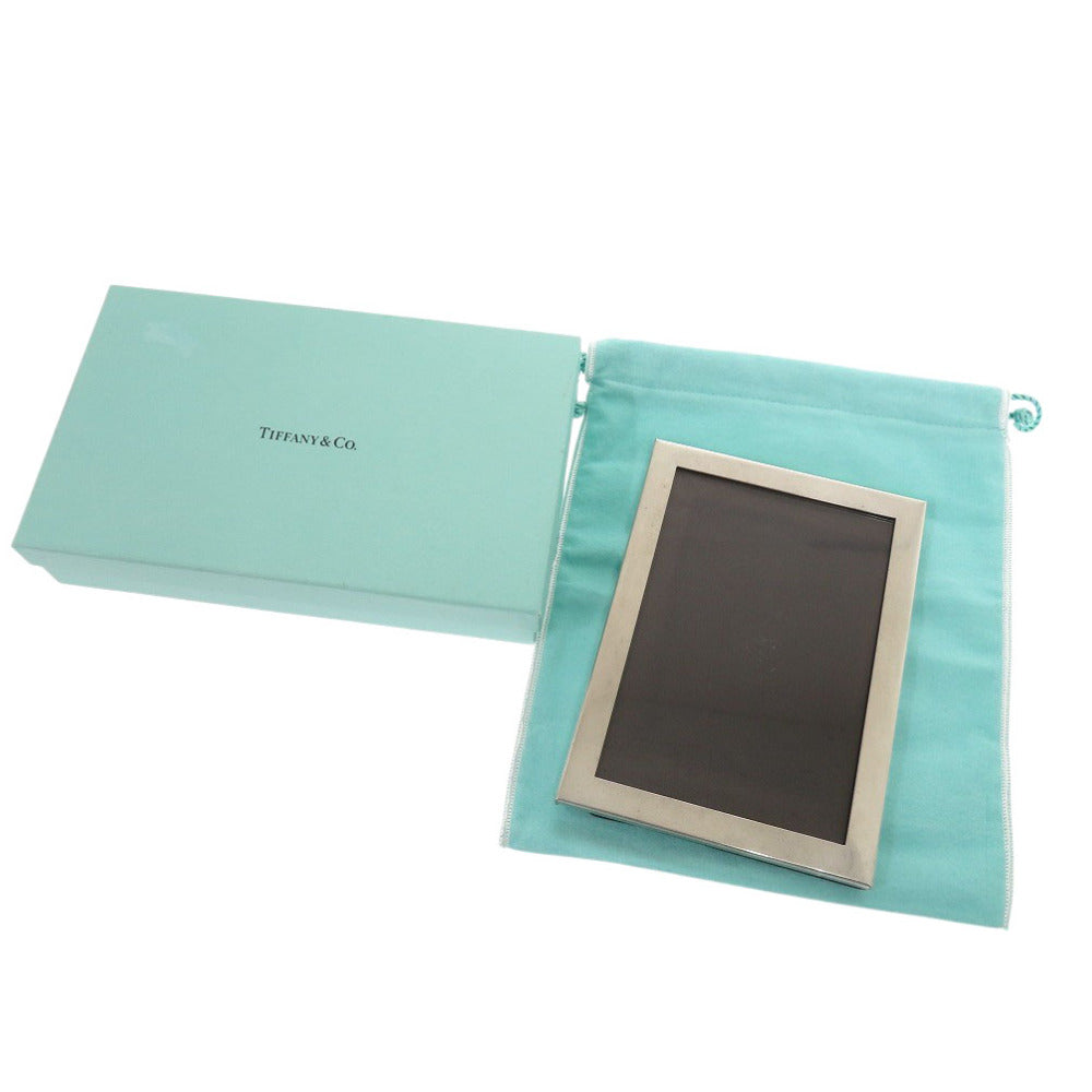 ティファニー PEWTER フォトフレーム 写真立て ステンレススチール シルバー 1048【中古】TIFFANY&Co.