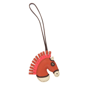 新品同様 エルメス ジージーカマイユ アミューミロ テールバテュー ルージュセリエ クレ バッグチャーム キーホルダー 1072 【中古】 HERMES