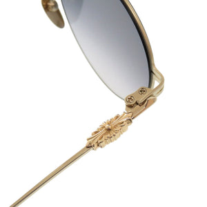 新品同様 クロムハーツ PAIRASS フローラルクロス グラデーションレンズ チタン GP ゴールド サングラス 1087【中古】CHROME HEARTS メンズ