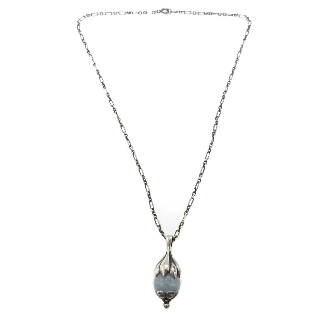 美品 ジョージジェンセン ヘリテージコレクション 2011年復刻 シルバー925 アクアマリン シルバー ネックレス 1100【中古】Georg Jensen