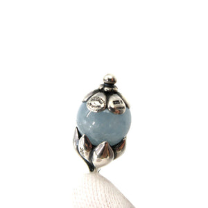 美品 ジョージジェンセン ヘリテージコレクション 2011年復刻 シルバー925 アクアマリン シルバー ネックレス 1100【中古】Georg Jensen