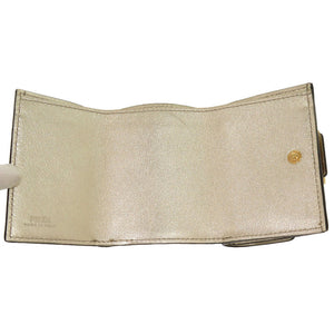 未使用 フェンディ ズッカ コンパクトウォレット レザー ゴールド ゴールド金具 8M0395 三つ折り財布 財布 1105 【中古】 FENDI