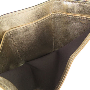 未使用 フェンディ ズッカ コンパクトウォレット レザー ゴールド ゴールド金具 8M0395 三つ折り財布 財布 1105 【中古】 FENDI