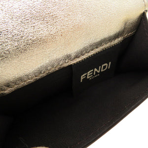 未使用 フェンディ ズッカ コンパクトウォレット レザー ゴールド ゴールド金具 8M0395 三つ折り財布 財布 1105 【中古】 FENDI