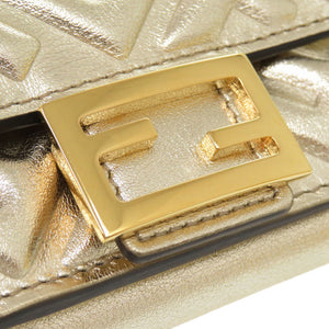 未使用 フェンディ ズッカ コンパクトウォレット レザー ゴールド ゴールド金具 8M0395 三つ折り財布 財布 1105 【中古】 FENDI