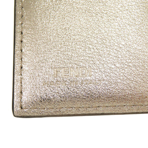 未使用 フェンディ ズッカ コンパクトウォレット レザー ゴールド ゴールド金具 8M0395 三つ折り財布 財布 1105 【中古】 FENDI