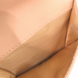 未使用 クリスチャン ディオール CARO フラワープリント レザー アイボリー 二つ折り財布 1111 【中古】 Christian Dior