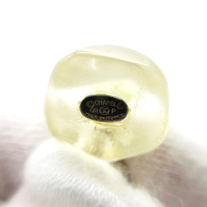 美品 シャネル ココマーク ネックレス プラスチック クリアイエロー 1117【中古】CHANEL