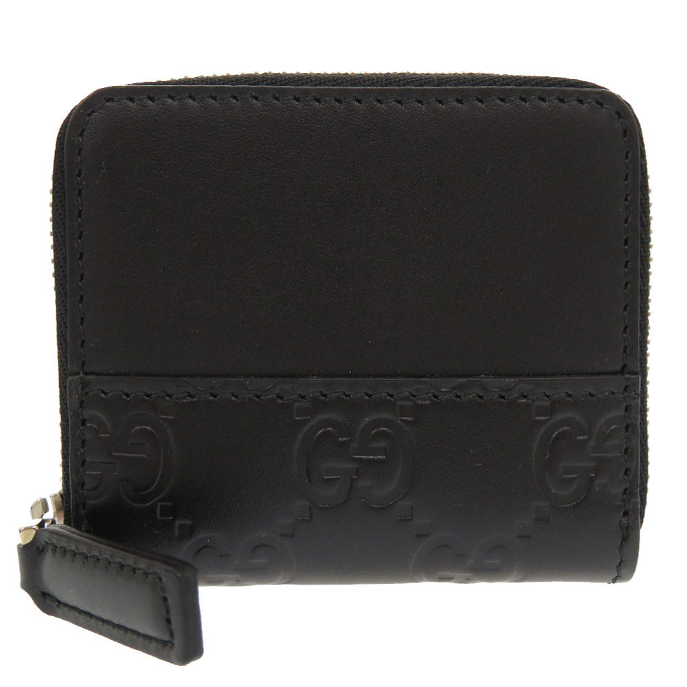 未使用 グッチ ミストラル グッチシマ GG レザー ブラック 408842 コインケース 財布 黒 1122 【中古】 GUCCI メンズ