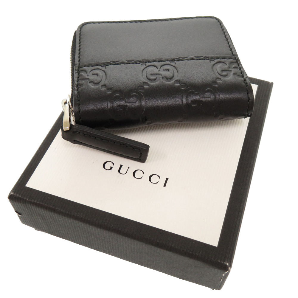 未使用 グッチ ミストラル グッチシマ GG レザー ブラック 408842 コインケース 財布 黒 1122 【中古】 GUCCI メンズ
