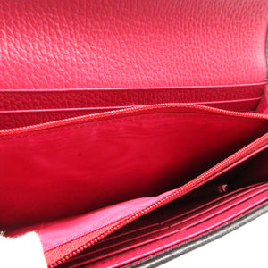 新品同様 グッチ GG プチマーモント レザー ブラック 456116 長財布 財布 黒 1127 【中古】 GUCCI