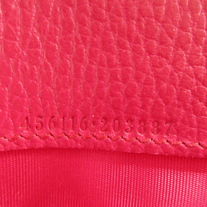 新品同様 グッチ GG プチマーモント レザー ブラック 456116 長財布 財布 黒 1127 【中古】 GUCCI