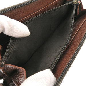 新品同様 フェンディ ズッカ柄 8M0024 ラウンドファスナー PVC ブラウン 長財布 1133【中古】FENDI