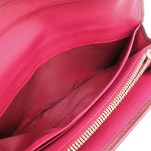 新品同様 ロエベ レザー ボルドー 1160 赤 長財布【中古】LOEWE