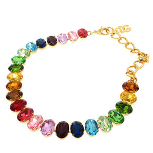 美品 ドルチェアンドガッバーナ DG D&G ネックレス クリスタル/メタル ゴールド 1187【中古】DOLCE&GABBANA