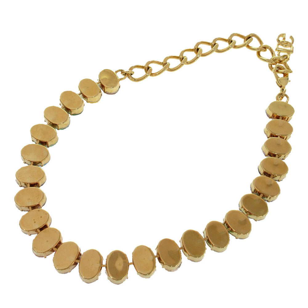 美品 ドルチェアンドガッバーナ DG D&G ネックレス クリスタル/メタル ゴールド 1187【中古】DOLCE&GABBANA