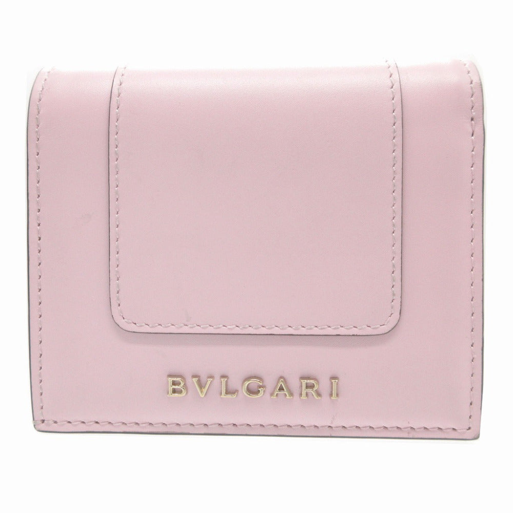 美品 ブルガリ セルペンティ コンパクトウォレット レザー ピンク 3つ折り財布 財布 1204【中古】BVLGARI