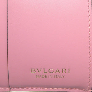 美品 ブルガリ セルペンティ コンパクトウォレット レザー ピンク 3つ折り財布 財布 1204【中古】BVLGARI