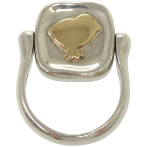 ポメラート ドド ヒヨコ 約11号 シルバー925 K18イエローゴールド シルバー リング 指輪 1229【中古】Pomellato