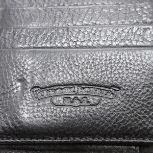 美品 クロムハーツ ウェーブウォレット WAVE WALLET ヘビーレザー ブラック 黒 3つ折り長財布 財布 1250【中古】CHROME HEARTS