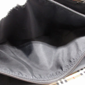 新品同様 バーバリー ノバ チェック キャンバス レザー ベージュ ブラック 黒 トートバッグ 1300【中古】BURBERRY