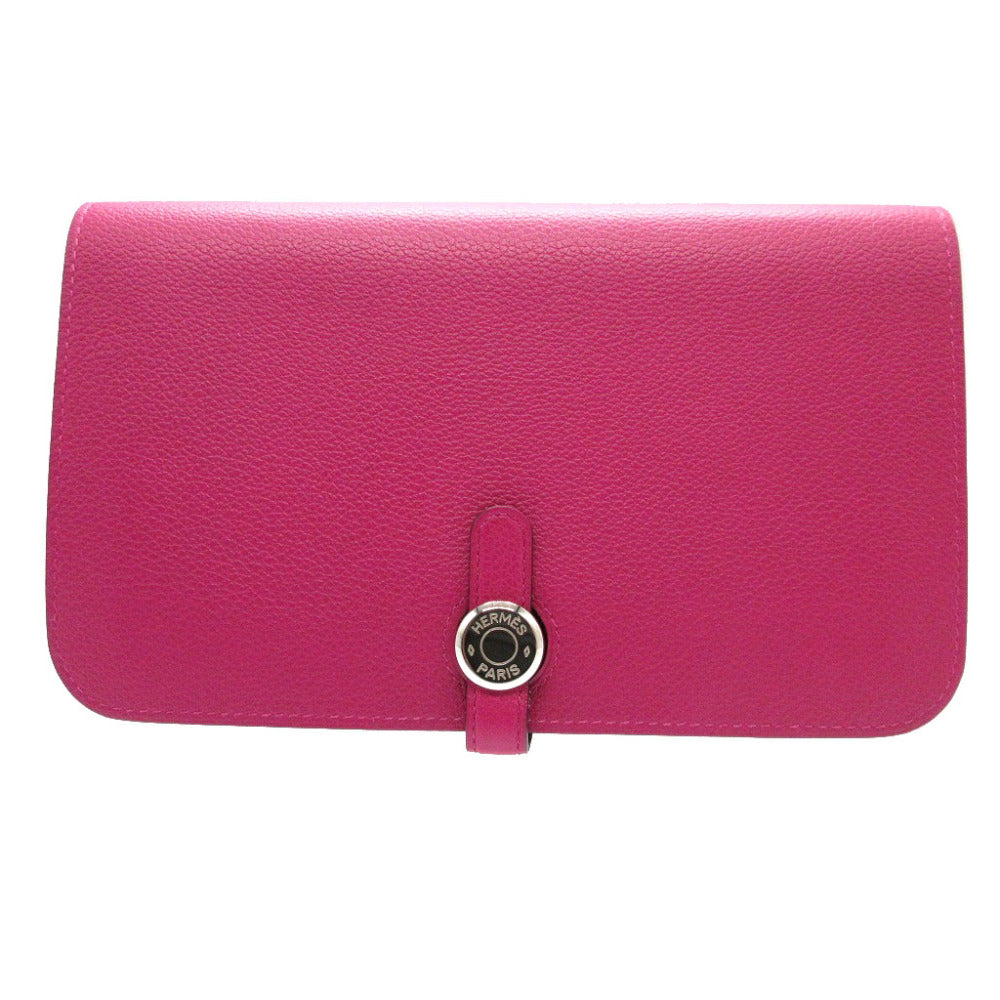新品同様 エルメス ドゴンGM A刻印(2017年製) エバーカラー ローズパープル 長財布 財布 1353【中古】HERMES