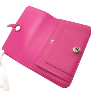 新品同様 エルメス ドゴンGM A刻印(2017年製) エバーカラー ローズパープル 長財布 財布 1353【中古】HERMES