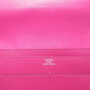 新品同様 エルメス ドゴンGM A刻印(2017年製) エバーカラー ローズパープル 長財布 財布 1353【中古】HERMES