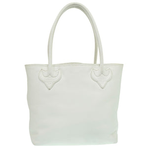 クロムハーツ FSトート トートバッグ レザー ホワイト 白 1376【中古】CHROME HEARTS