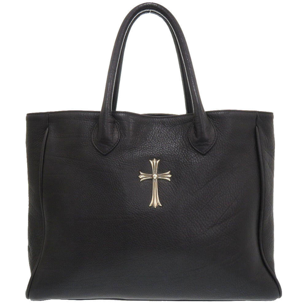 美品 クロムハーツ レディ リン ラージクロス レザー ブラック LADY LYNN トートバッグ 黒 1377 【中古】 CHROME HEARTS メンズ